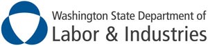 Logo of the Washington State Department of Labor & Industries, featuring a blue graphic and text.